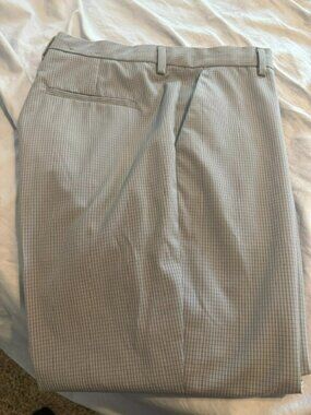 Adidas Adi-pure Gray Plaid Dress Golf Pants 38x30